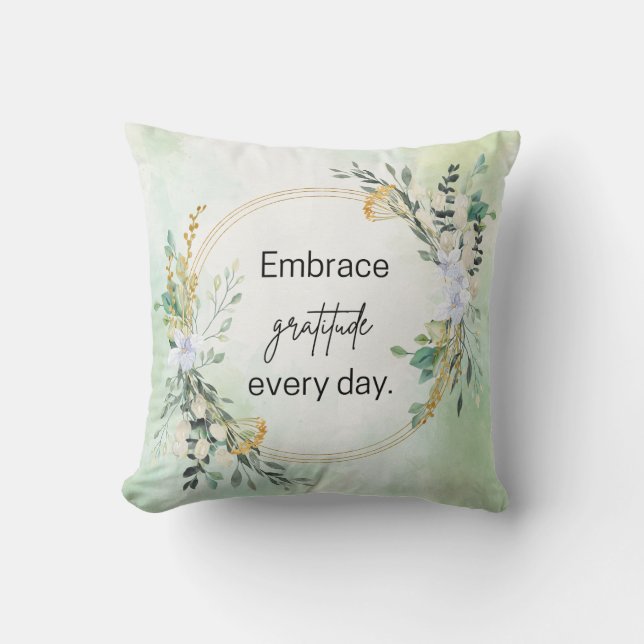 Embrassez le Coussin Gratitude (Recto)