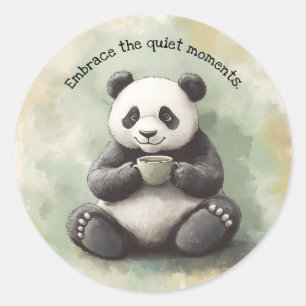 Embrassez le Sticker rond Moments tranquilles
