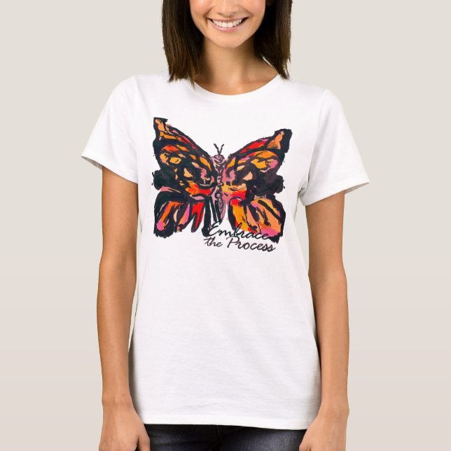 Embrassez le T-shirt de processus de papillon par (Devant)