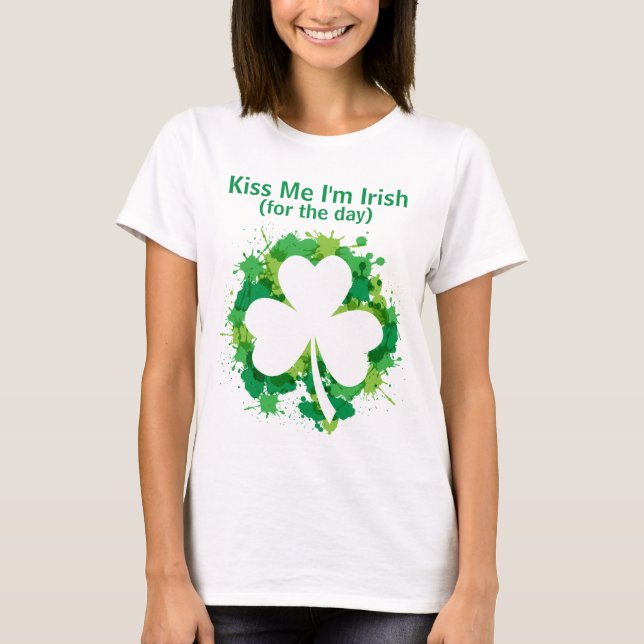 Embrassez-moi que je suis T-shirt irlandais (Devant)