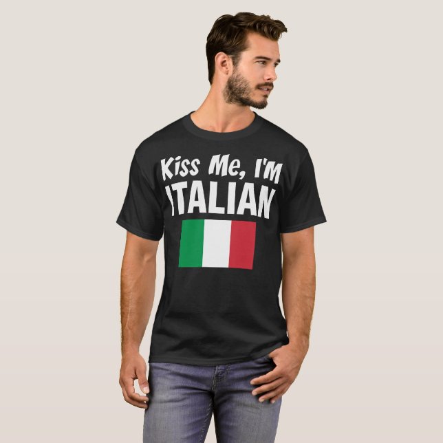 Embrassez-moi que je suis T-shirt italien (Devant entier)