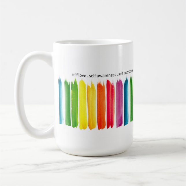 'Embrassez-vous' Rainbow Mug (Gauche)