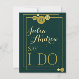 Emerald and Gold Art Deco Wedding Enregistrer la d
