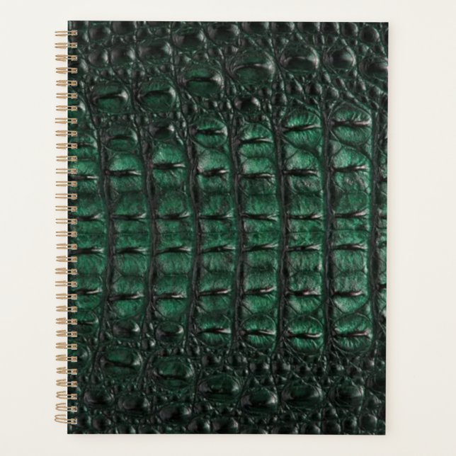 Emerald Crocodile Leather Luxury Exotic  Skin (Devant)