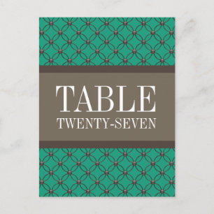 Emerald Fancy Lattice Numéro de table Carte postal