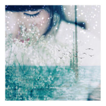 Émerald Girl Green Poster Paper 24" x 24"