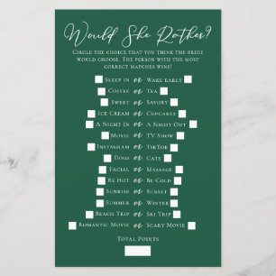 Emerald Green aimerait qu'elle préfère le jeu de F