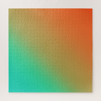 Emerald Green and Burnt Orange Gradient Puzzle