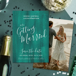 Emerald green art moderne enregistrer les cartes d