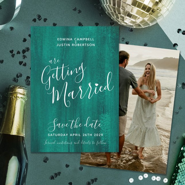 Emerald green art moderne enregistrer les cartes d (Créateur téléchargé)