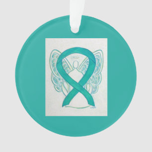 Emerald Green Awareness Ribbon Angel Ornements