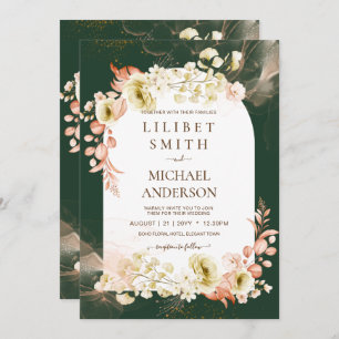 Emerald Green Boho Floral Mariage