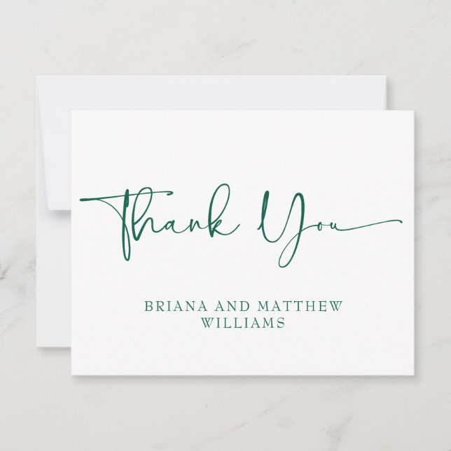 Emerald Green Carte de remerciements (Devant)