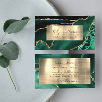 Emerald Green et Gold Foil Carte de visite