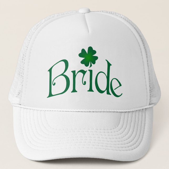 Emerald Green et White Shamrock Casquette (Devant)
