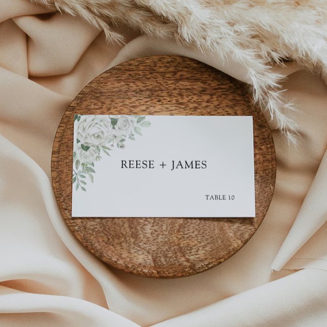 Emerald Green Mariage Modèle de cartes de place (Emerald Green Wedding Place Cards Template)