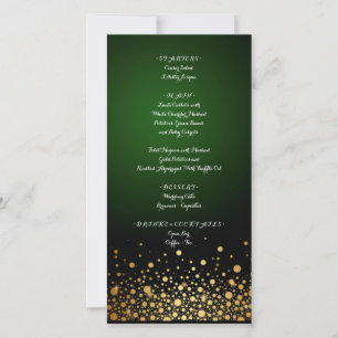 Emerald Green Menu mariage populaire