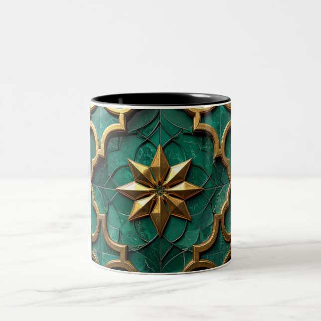 Emerald Green Moorish Geometric Art MUG (Centre)