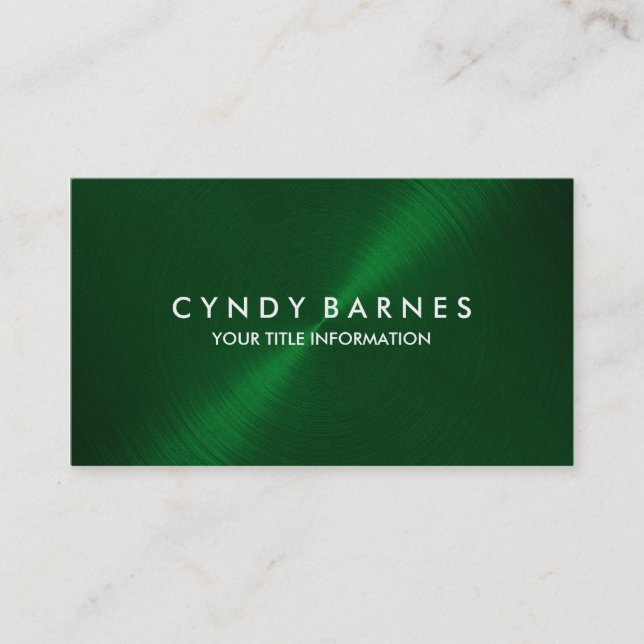 Emerald Green Sheen Carte de visite (Devant)