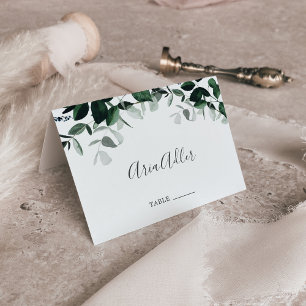 Emerald Greenery Cartes de Mariage imprimables