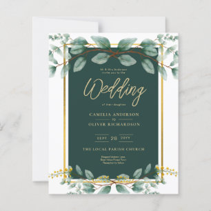 Emerald Greenery Mariage Botanical Nature Invitati