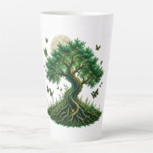emerald magic tree latte mug