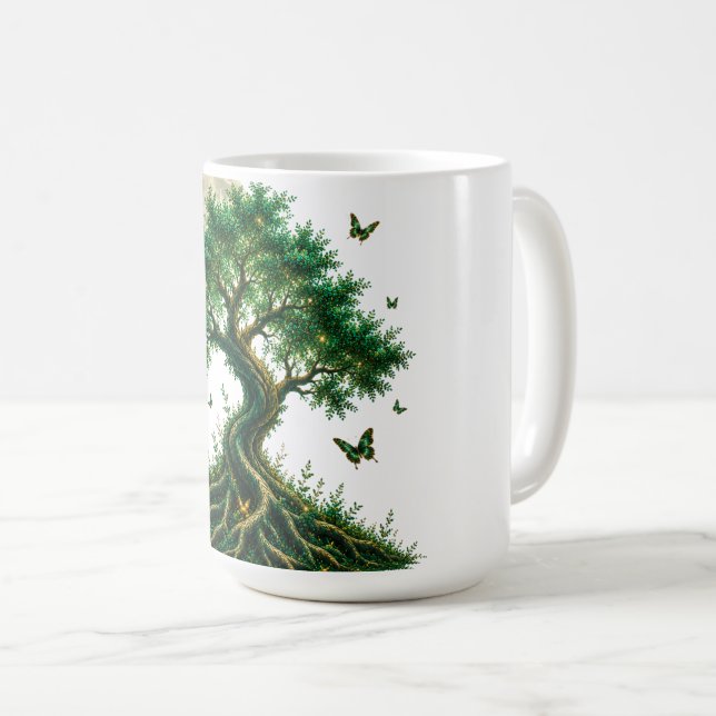 emerald magic tree latte mug (Devant droit)