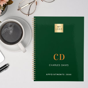 Emerald vert monogramme initiales logo commercial 