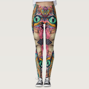 Émeraude Cat yeux Leggings - Joli