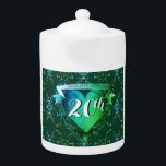 Émeraude du 20e Mariage<br><div class="desc">Il s'agit d'une réussite; 20 ans de mariage et il mérite d'être légué, alors pourquoi ne pas le dire avec audace avec mes coeurs fantaisistes sur une couleur vert foncé avec un emblème 3D montrant fièrement leur 20ème anniversaire mariage!</div>