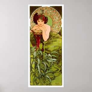 Émeraude par Alphonse Mucha - Imprimer Poster vint
