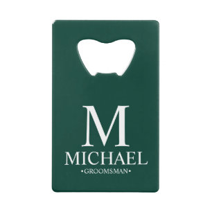 Émeraude Vert moderne Groomsman personnalisé