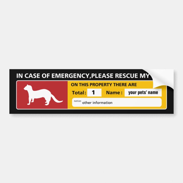 Emergency Sticker (ferret) (Devant)
