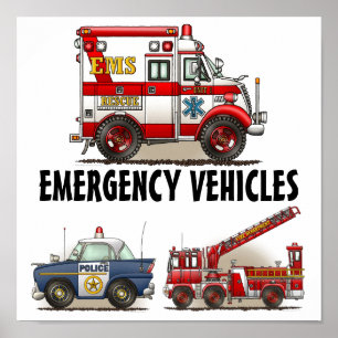 Emergiency Vehicles Poster 1