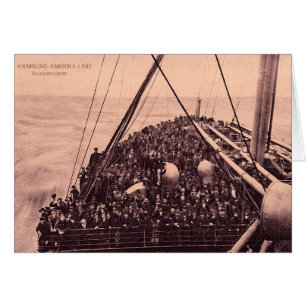 Émigrants 1910 de Hambourg Amerika Linie