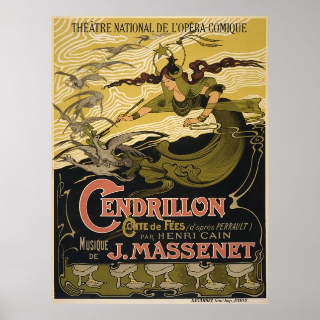 Emile Bertrand affiche Cendrillon de Jules Massene (Devant)