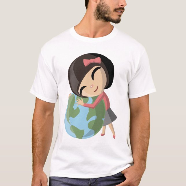 Emily aime le T-shirt de la terre (Devant)