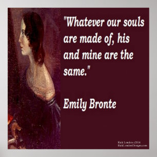 Emily Brontë & Célèbre Notre Âme Affiche de Citati