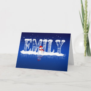 Emily - carte de Noël personnalisée pour une Emily