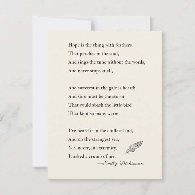 Emily Dickinson L'espoir poétique est quelque chos (Devant)