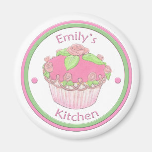 Émily's Kitchen Rose CupCake Magnet