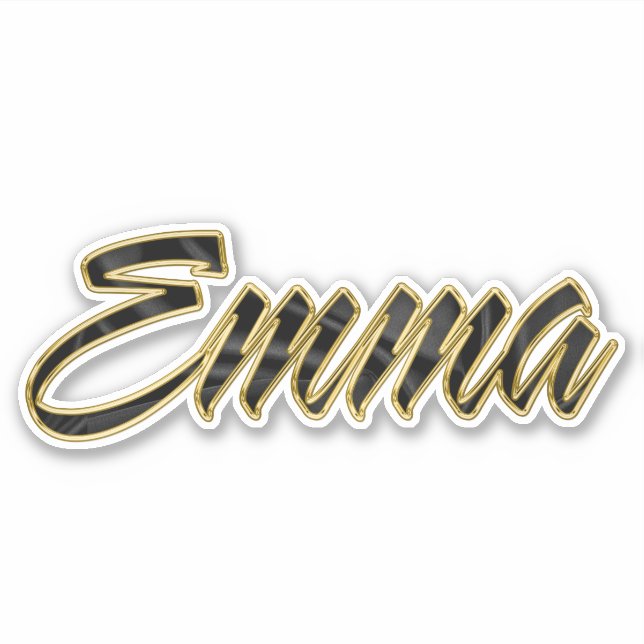 Emma Black Lettering Autocollants (Devant)
