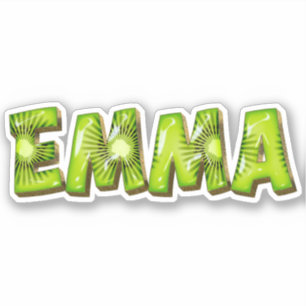 Emma Name Kiwi Design Autocollant