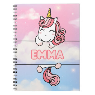 Emma personnalisée Unicorn Girlie Carnet