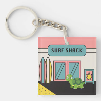 Emmène-moi au beach surf shack porte-clés tortue
