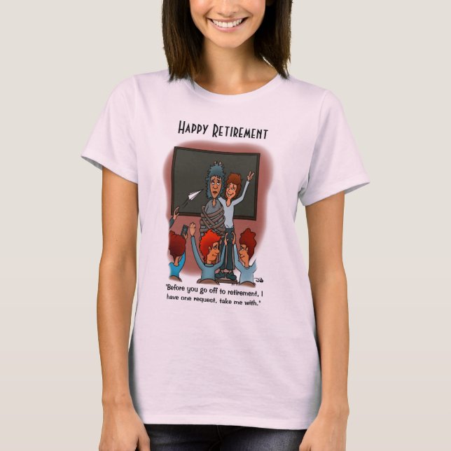 Emmenez-moi avec le T-shirt féminin rose pâle (Devant)