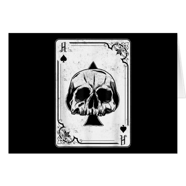 Emo Gothique Et Punk Ace de Spades Poker Jeu (Devant horizontal)