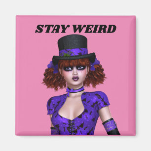 EMO MAGNETS DE FILLES GOTHIQUES, RESTER WEIRD