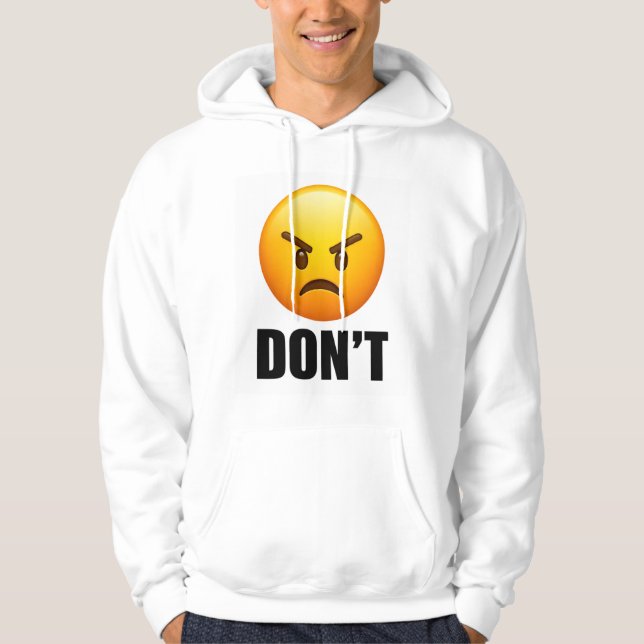 Émoji Colère NE PAS Sweat à Capuche (Devant)