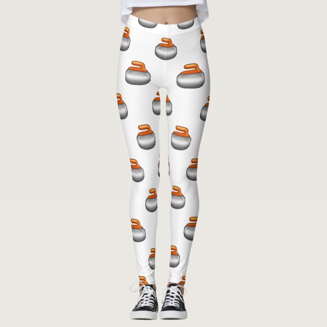 Emoji Curling Leggings en pierre (Devant)